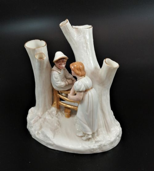 fig 1. Royal Worcester 'Country Courtship' group, James Hadley,1884