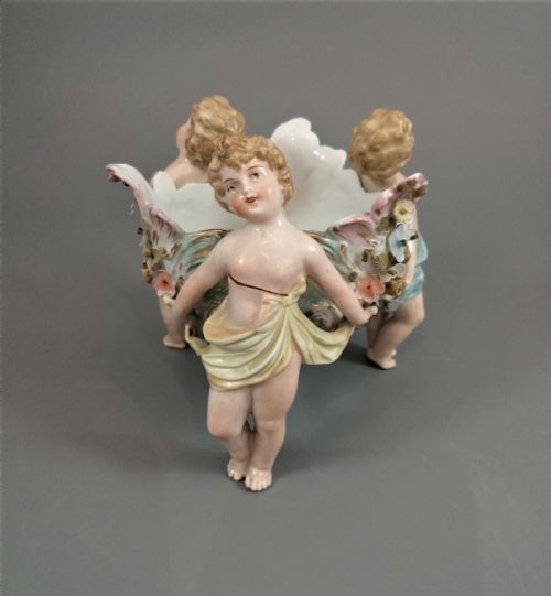 Antique Porcelain Vase Sitzendorf, Late Xix Century