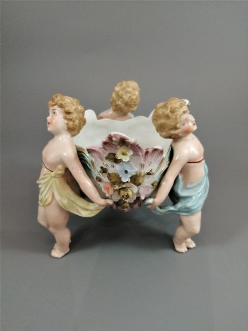 fig 1. Antique porcelain vase Sitzendorf, late XIX century