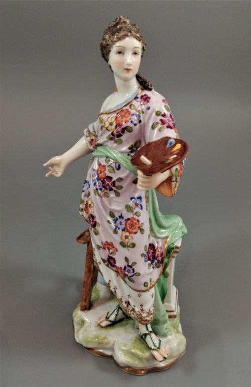 fig 1. Volkstedt porcelain figure emblematic of Art , late 19th century