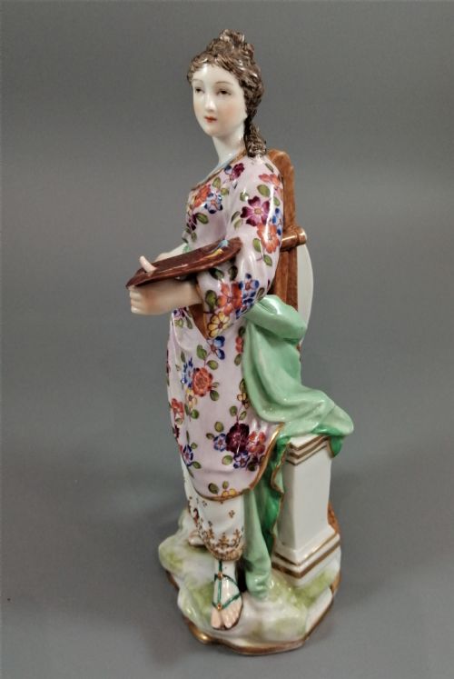fig 2. Volkstedt porcelain figure emblematic of Art , late 19th century