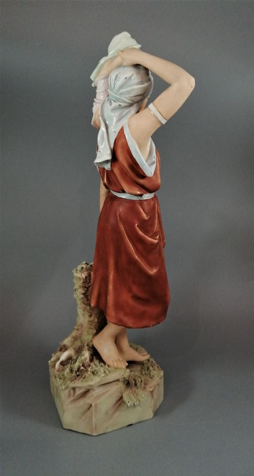 fig 4. Antique porcelain Royal Dux figurine - oriental woman with child, ?. 19th .