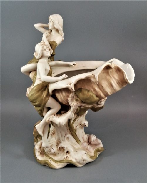 fig 1. Royal Dux Porcelain Centrepiece Art Nouveau: