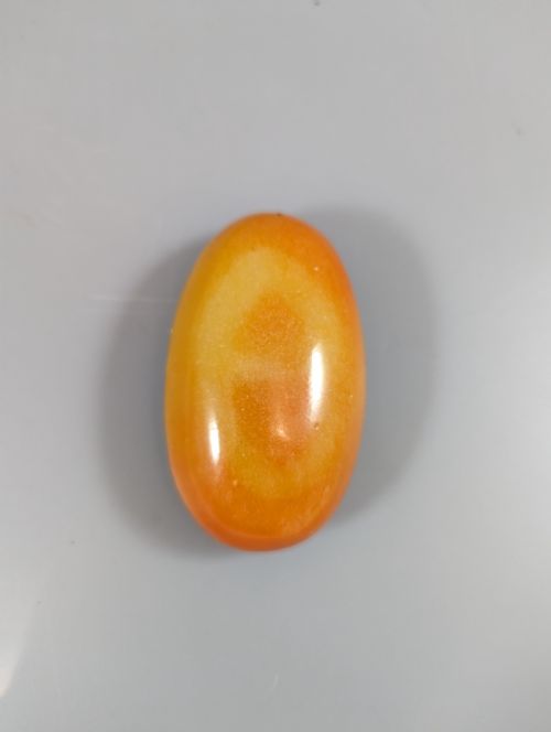 fig 1. Hand carved Chinese yellow Shoushan Stone boulder - Shoushan stone - China - Qing dynasty (1692-1911)