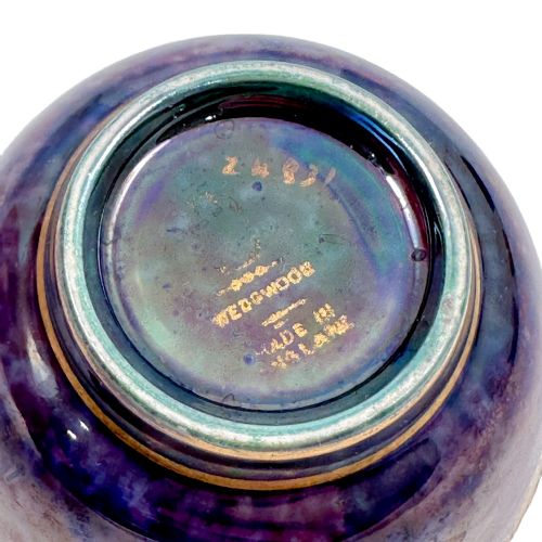 fig 1. Handmade 1920's miniature Wedgwood Daisy Makeig-Jones blue green porcelain Fairyland lustreware bowl