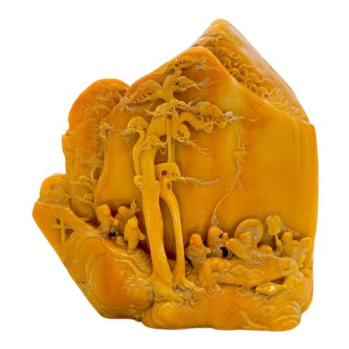 Chinese Carving Made from Laos Tianhuang Stone.