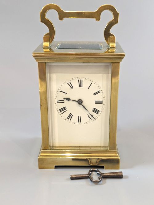 Antique French 8-Day  Carriage Clock with Striking Gong
