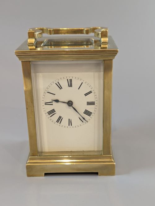 fig 1. Antique French 8-day carriage clock with striking gong