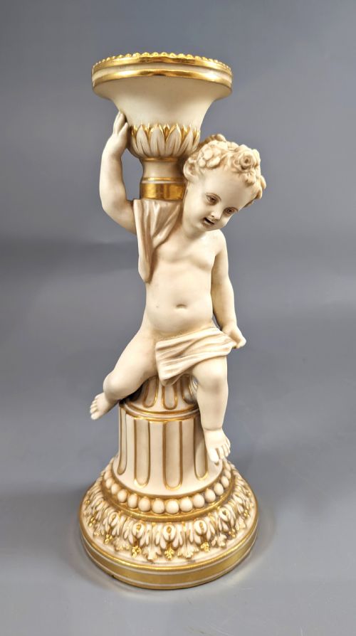 fig 1. Antique Minton candlestick ,1892