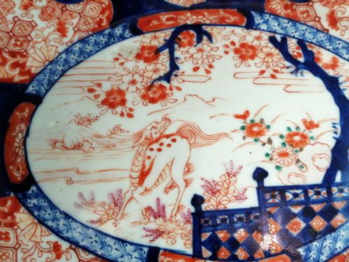 fig 1. Japanese Imari Dish in the form of a Treasure Boat ‘Takarabune’, Meiji Period, circa 1900