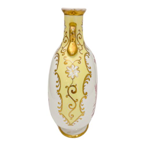 19TH CENTURY COALPORT PORCELAIN DOUBLE HANDED VASE PILGRIM FLASK WITH GALLANT SCENE - ADDITIONAL PHOTO 1