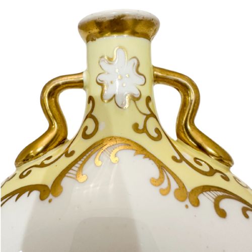 19TH CENTURY COALPORT PORCELAIN DOUBLE HANDED VASE PILGRIM FLASK WITH GALLANT SCENE - ADDITIONAL PHOTO 8