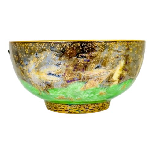 fig 2. Handmade antique Daisy Makeig Jones “Leapfrogging Elves” Fairyland Lustre bowl, 14 cm / 5.5”