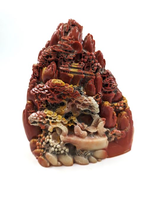 Chinese Carving Made from Rare Chicken-blood Stone
