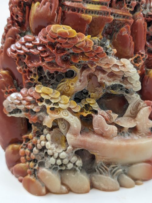 fig 1. Chinese carving made from rare chicken-blood stone