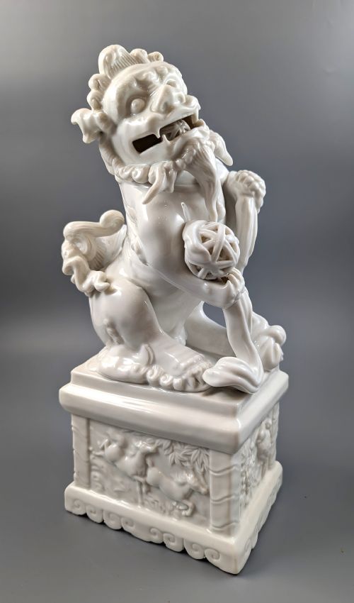 Antique Chinese Porcelain Blanc De Chine  Foo Dog