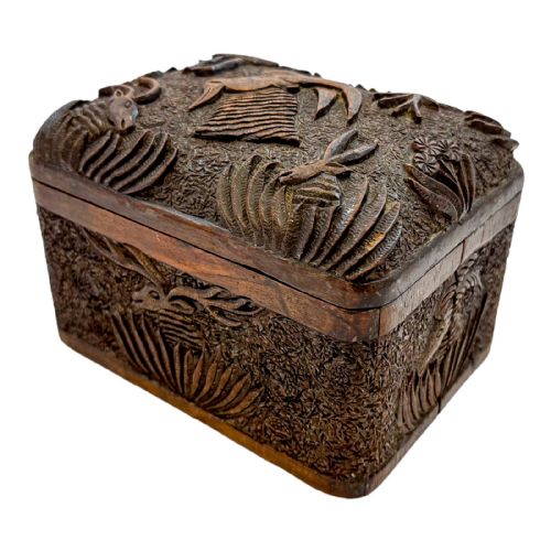 Early 19th Century Anglo-indian Carved Sandalwood Cigarette Holder, Cheroot Dispensing Box