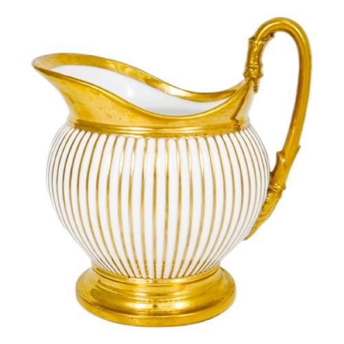 fig 1. Antique 1830’s French Empire Old Paris porcelain large gilded milk jug / carafe, Jean-Pierre Feuillet