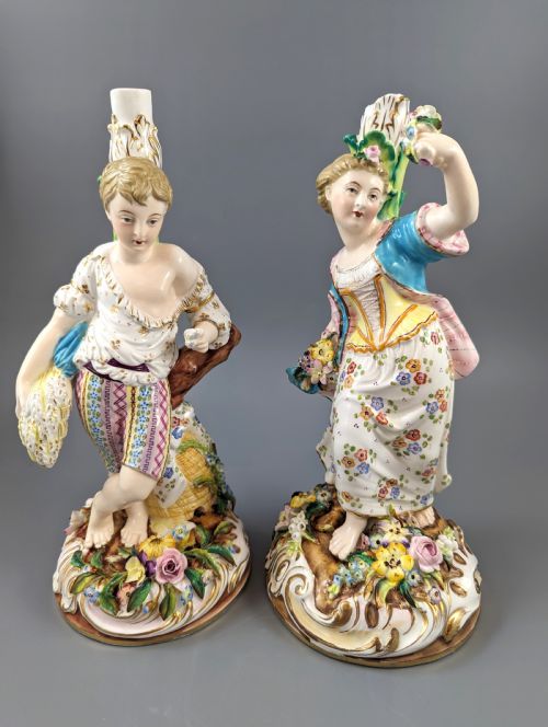 John Bevington Figural Candlesticks, C. 1880
