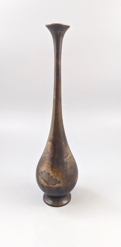 fig 3. Antique Japanese bronze vase, Meiji period, late 19th century