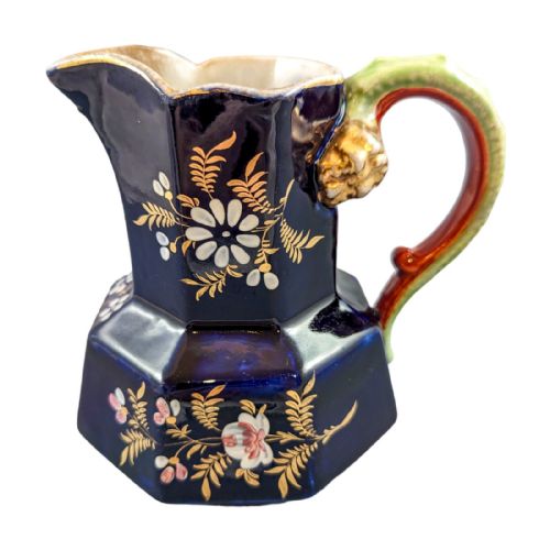 Rare Hydra Shape Ironstone Jug with Snake Handle, Early 19th Century