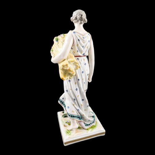 FRANKENTHAL STYLE ALLEGORICAL FIGURINE SYMBOLIZING AUTUMN - ADDITIONAL PHOTO 4