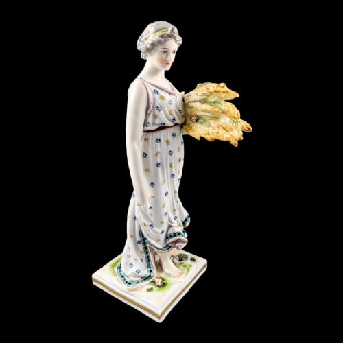FRANKENTHAL STYLE ALLEGORICAL FIGURINE SYMBOLIZING AUTUMN - ADDITIONAL PHOTO 7