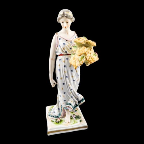 FRANKENTHAL STYLE ALLEGORICAL FIGURINE SYMBOLIZING AUTUMN - ADDITIONAL PHOTO 8