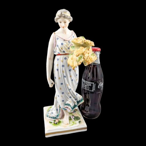 FRANKENTHAL STYLE ALLEGORICAL FIGURINE SYMBOLIZING AUTUMN - ADDITIONAL PHOTO 9