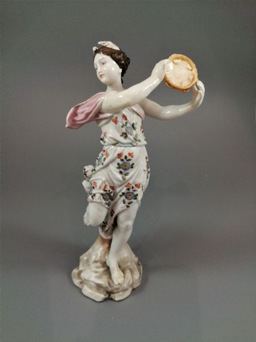 fig 3. Woman with a tambourine by Meissen, middle 19th century.