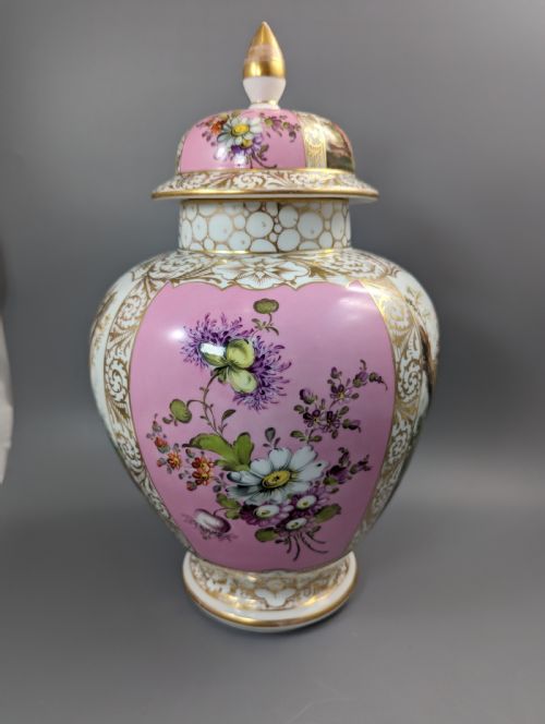 fig 4. Dresden porcelain covered vase, Helena Wolfson style, c. 1880
