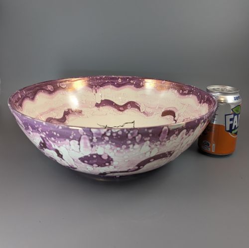 fig 2. Sunderland Pink Lustre Large Bowl with transfer ‘Ship Caroline’, c. 1899.