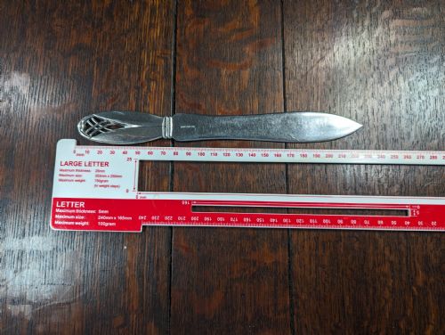 fig 2. Frantz Hingelberg.Silver and stainless steel letter opener.c 1935