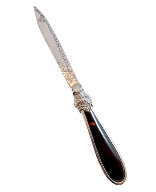 Solid Silver &  Tortoiseshell Letter Opener