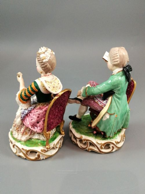 fig 2. Antique Derby Porcelain Figurines of Young Pair, c.1780