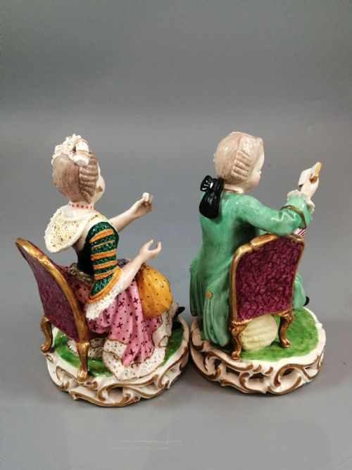 fig 4. Antique Derby Porcelain Figurines of Young Pair, c.1780
