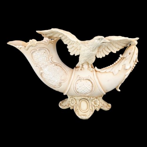 Antique Royal  Rudolstadt  Vase  Eagle on Cornucopia, C.19 Th