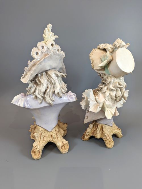 fig 2. A pair of Stellmacher Porcelain Busts , Turn-Teplitz, Bohemia, Austria, circa 1900.