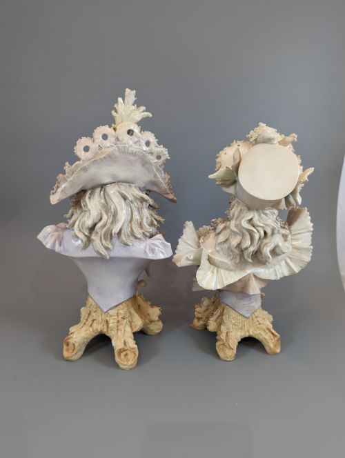 fig 3. A pair of Stellmacher Porcelain Busts , Turn-Teplitz, Bohemia, Austria, circa 1900.