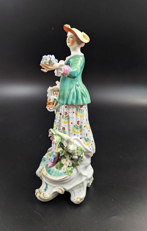 fig 1. Early Derby, Patch Period, Shepherdess, William Duesbury, c. 1765