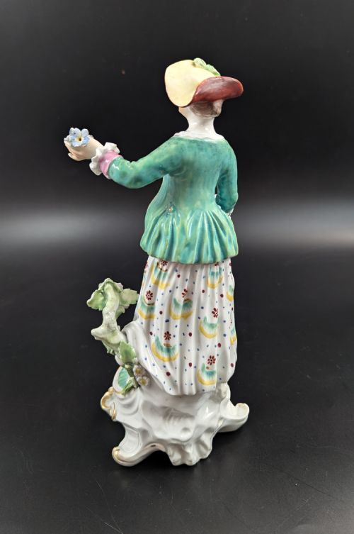 fig 2. Early Derby, Patch Period, Shepherdess, William Duesbury, c. 1765