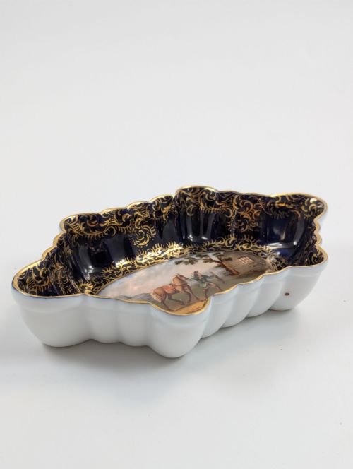 DRESDEN HELENA WOLFSOHN HANDPAINTED DISH C 1870 - ADDITIONAL PHOTO 6
