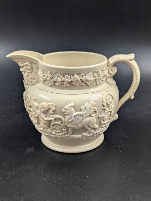 Stoneware Jug ‘Griffin and Cherub’ by Ridgway & Sons, C. 1808