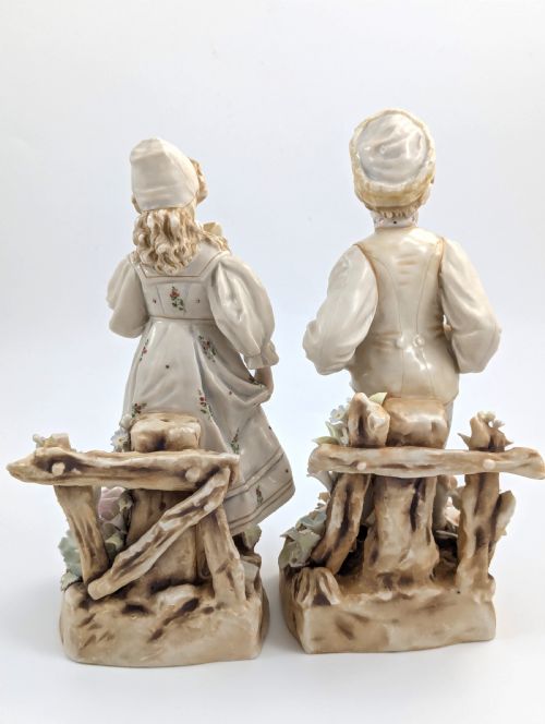 fig 2. Antique Porcelain Figurines by Teplitz Wien, Ernst Wahliss, Early 20th Century