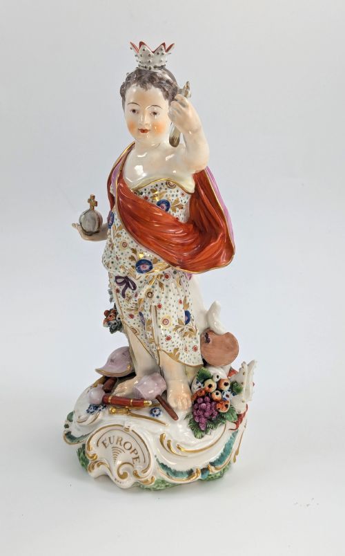 fig 2. Derby Porcelain Allegorical Figure of Europe, c. 1760