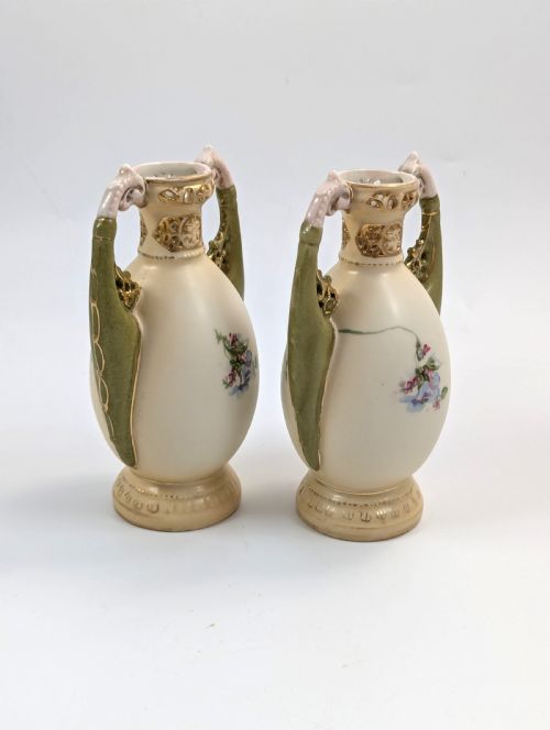 ANTIQUE PORCELAIN VASES BY ALEXANDRA PORCELAIN WORKS ERNST WAHLISS C 1905 - ADDITIONAL PHOTO 2