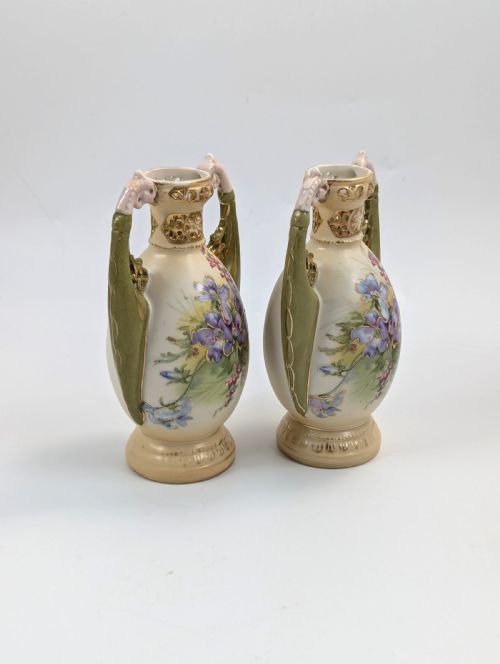 ANTIQUE PORCELAIN VASES BY ALEXANDRA PORCELAIN WORKS ERNST WAHLISS C 1905 - ADDITIONAL PHOTO 5