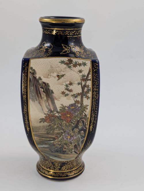 fig 1. Antique Satsuma Earthenware Vase, Japan, c. 19th Century