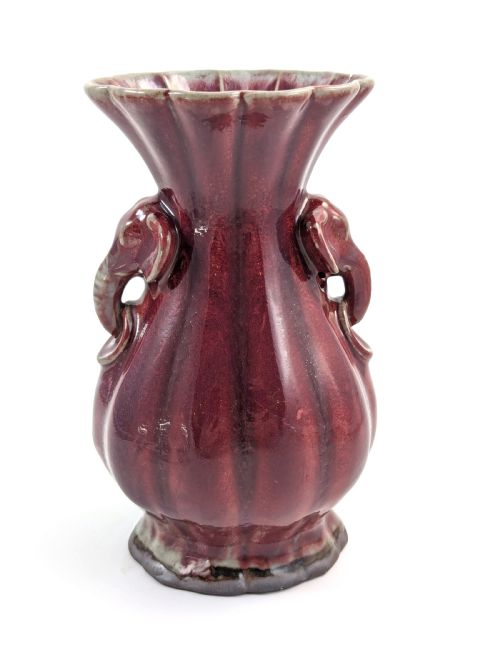 Antique Chinese Flambe Glaze Vase, C. 19th Century