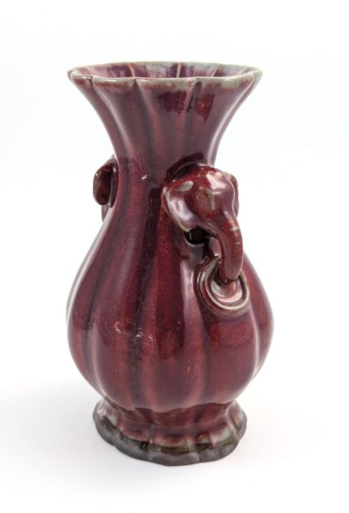 fig 1. Antique Chinese Flambe Glaze Vase, c. 19th Century